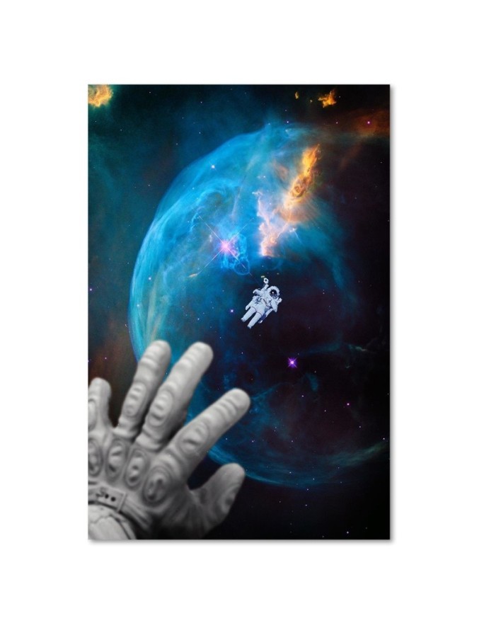 Canvas wall art painting Hand in space | FEEBY
