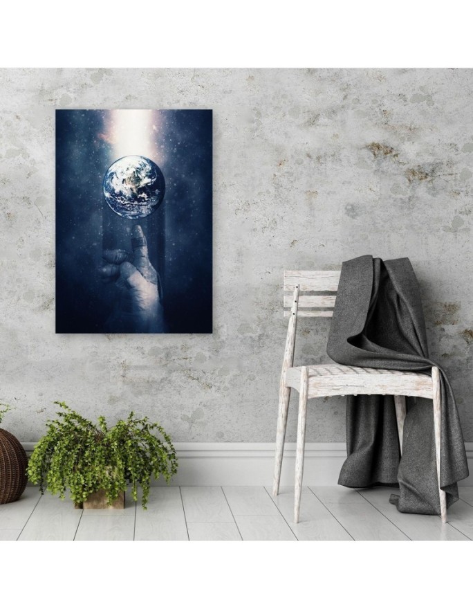 Planet Earth - Canvas painting for the wall to the youth room | FEEBY
