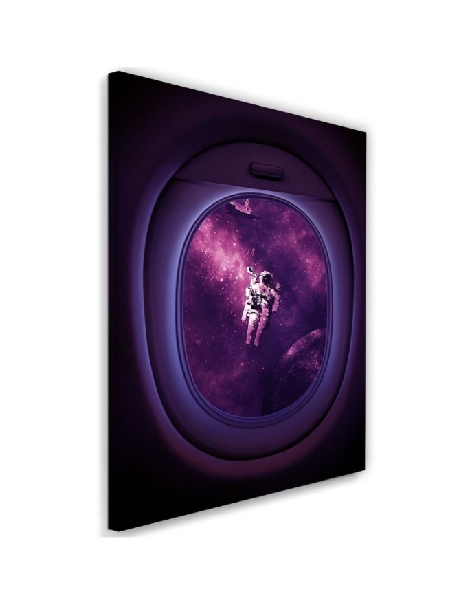 Cosmos wall art Canvas painting from the window in the aeroplane | FEEBY