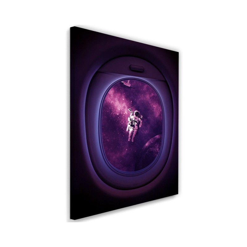 Cosmos wall art Canvas painting from the window in the aeroplane | FEEBY