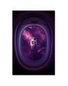 Cosmos wall art Canvas painting from the window in the aeroplane | FEEBY
