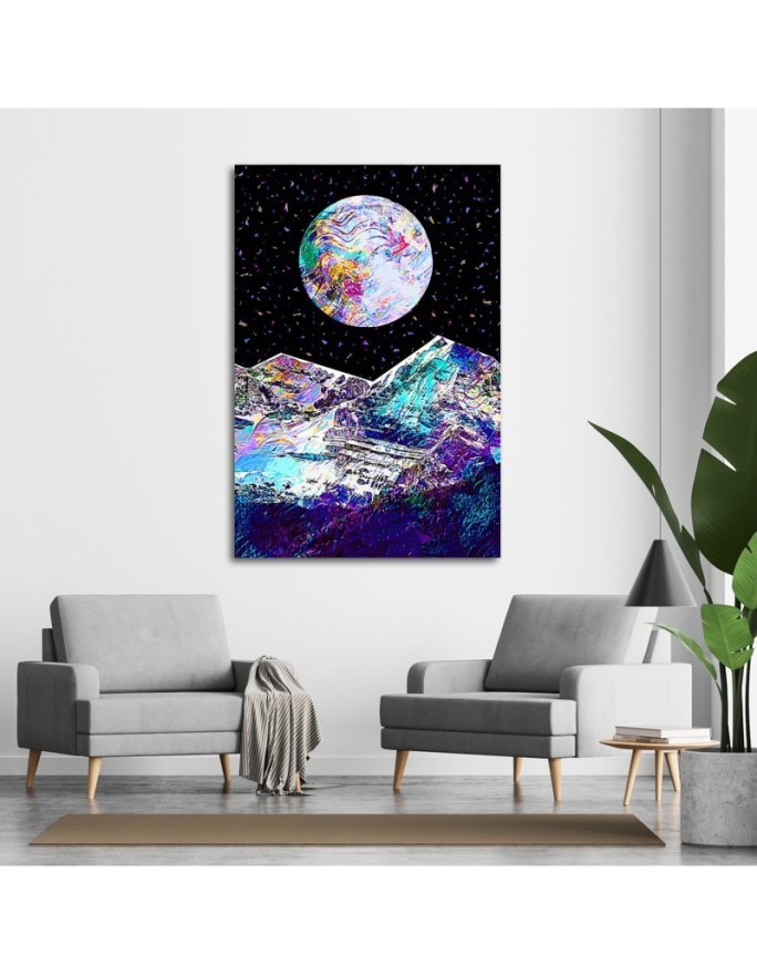 Cosmos - modern wall art painting for living room | FEEBY