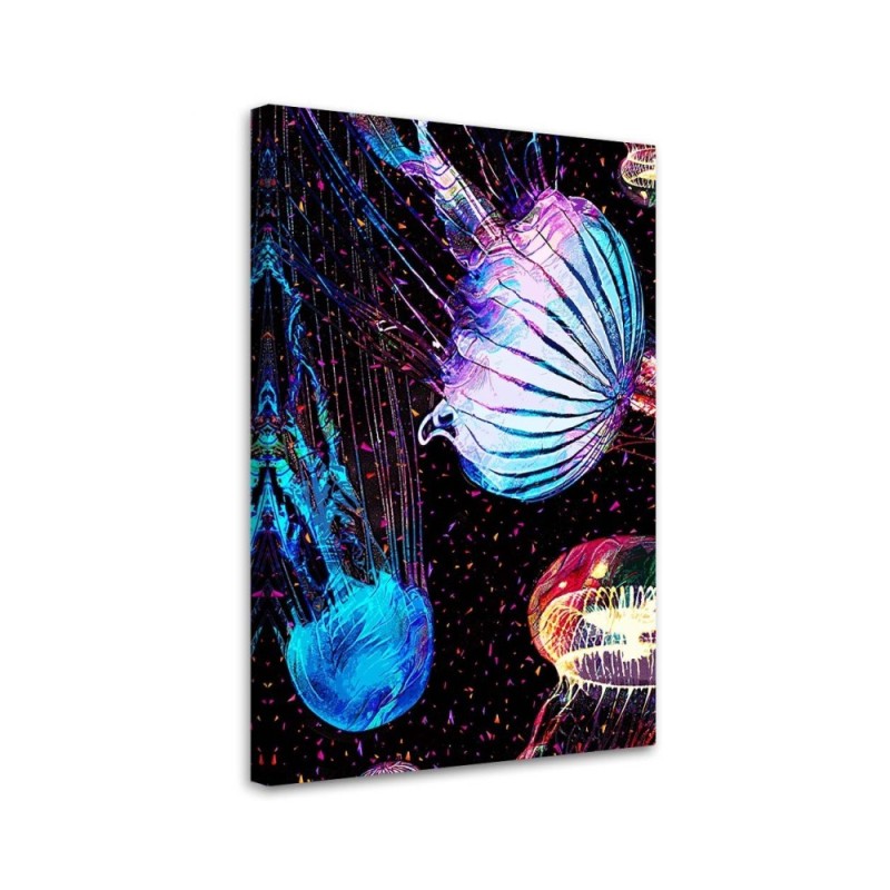 Jellyfish - neon wall art painting for children's room | FEEBY