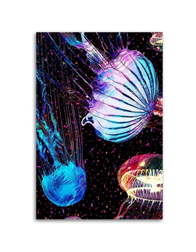 Jellyfish - neon wall art painting for children's room | FEEBY