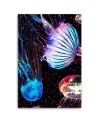 Jellyfish - neon wall art painting for children's room | FEEBY
