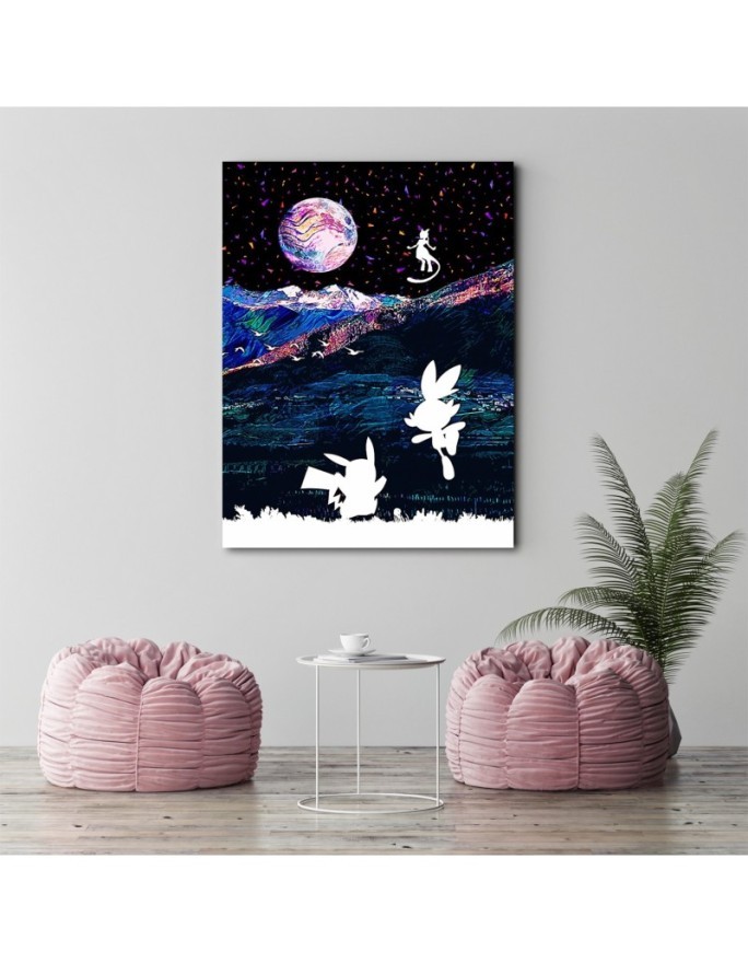 Pokemons - wall art painting for teenager's room | FEEBY