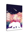 Canvas prints for children's room Bear and colourful mountains | FEEBY