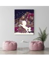 Canvas prints wall art decoration Unicorn on the background of colourful mountains | FEEBY