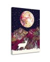 Canvas prints for teenager's room Deer planet mountains neon | FEEBY