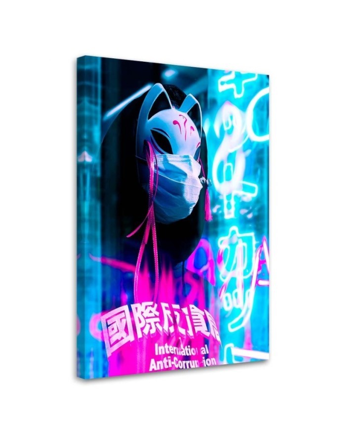 Canvas painting for teenager's room Japanese mask | FEEBY