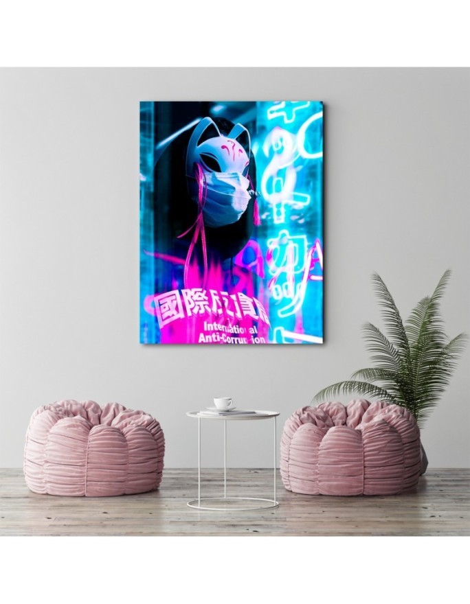 Canvas painting for teenager's room Japanese mask | FEEBY