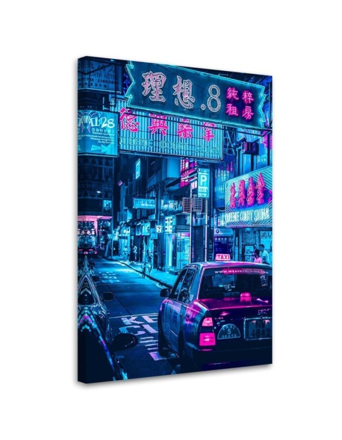 Modern Canvas painting for office, home Neon city | FEEBY