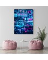Modern Canvas painting for office, home Neon city | FEEBY