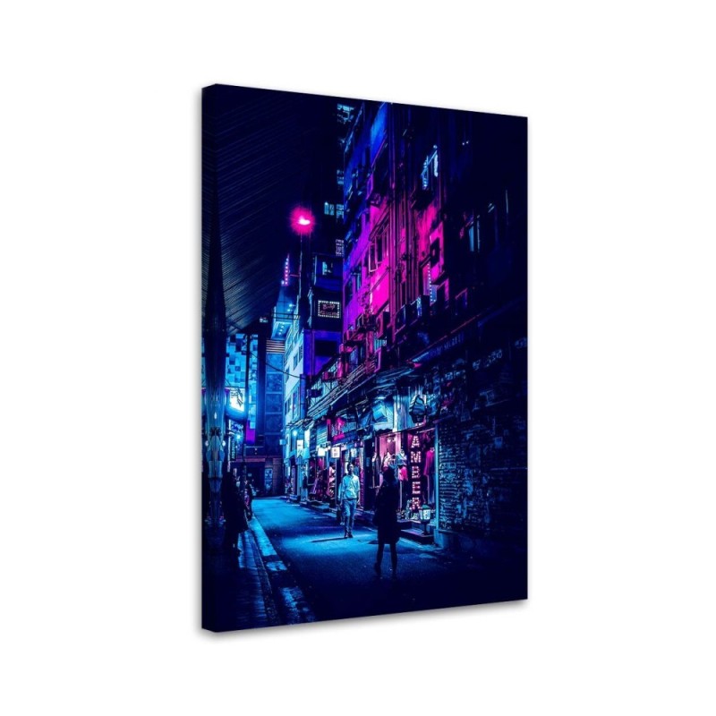 Loft style Canvas painting Neon street Gab Fernando | FEEBY