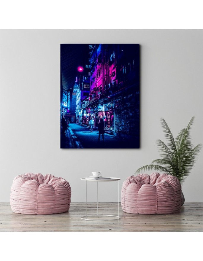 Loft style Canvas painting Neon street Gab Fernando | FEEBY