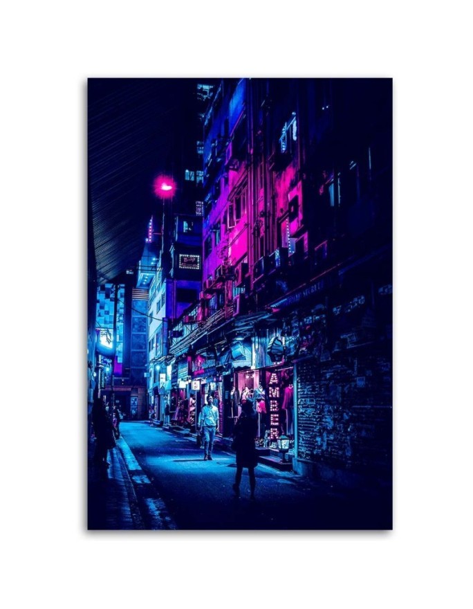 Loft style Canvas painting Neon street Gab Fernando | FEEBY