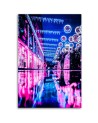 Decorative wall art picture Christmas neon street | FEEBY