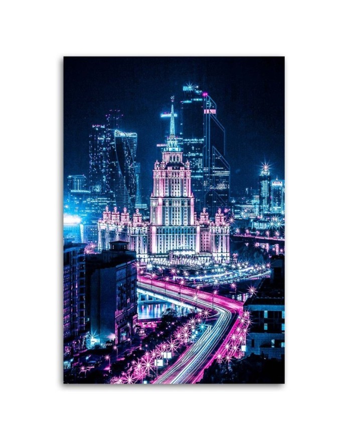 Canvas prints for the room Neon cityscape | FEEBY