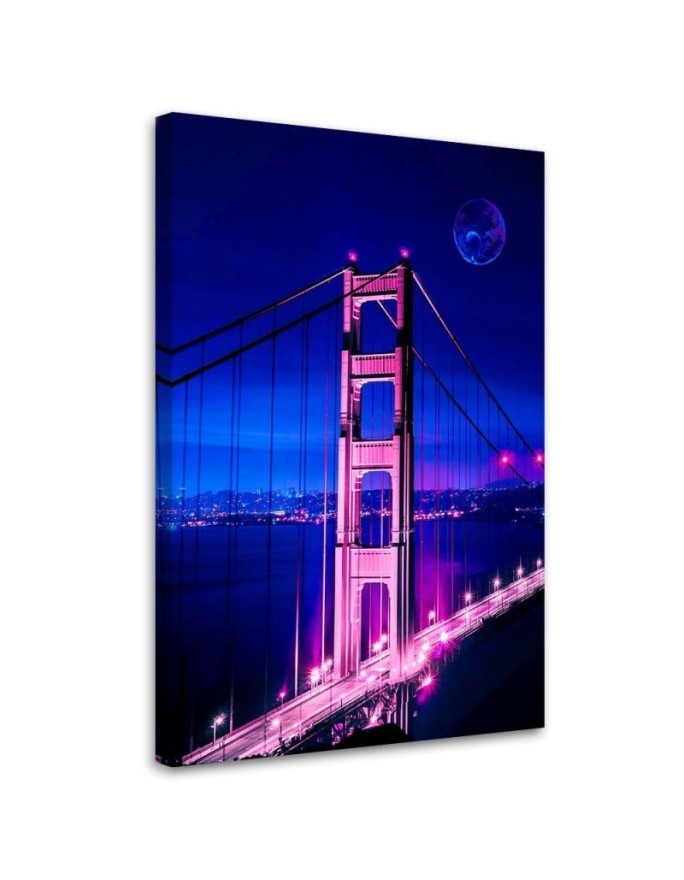Canvas prints for living room Pink neon bridge Gab Fernando | FEEBY
