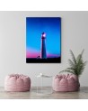 Lighthouse in neon - painting printed on canvas | FEEBY