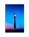 Lighthouse in neon - painting printed on canvas | FEEBY