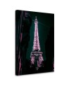 Eiffel Tower in pink - wall art painting for living room, bedroom | FEEBY