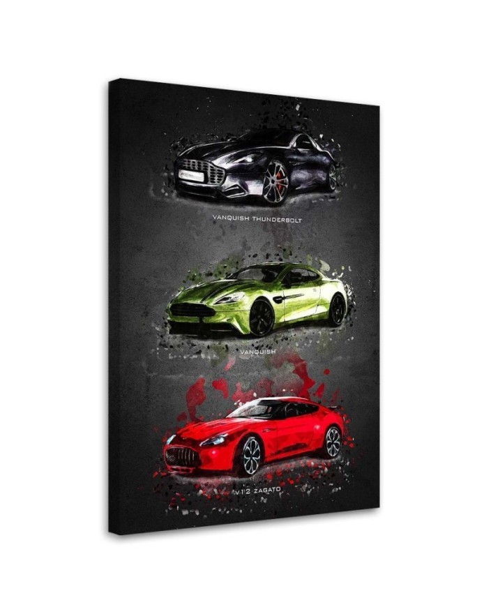 Canvas prints Aston Martin car for office wall | FEEBY