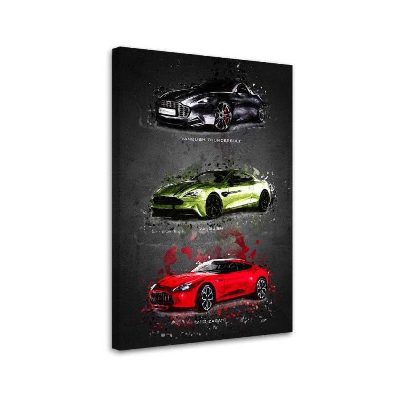 Canvas prints Aston Martin car for office wall | FEEBY