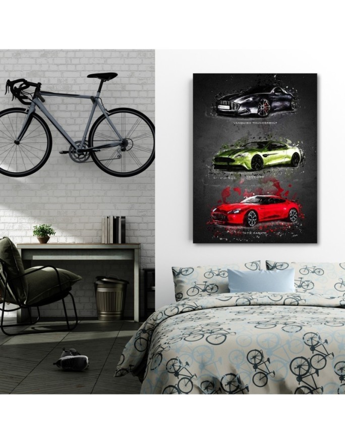 Canvas prints Aston Martin car for office wall | FEEBY