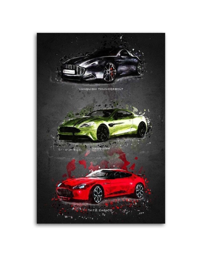 Canvas prints Aston Martin car for office wall | FEEBY