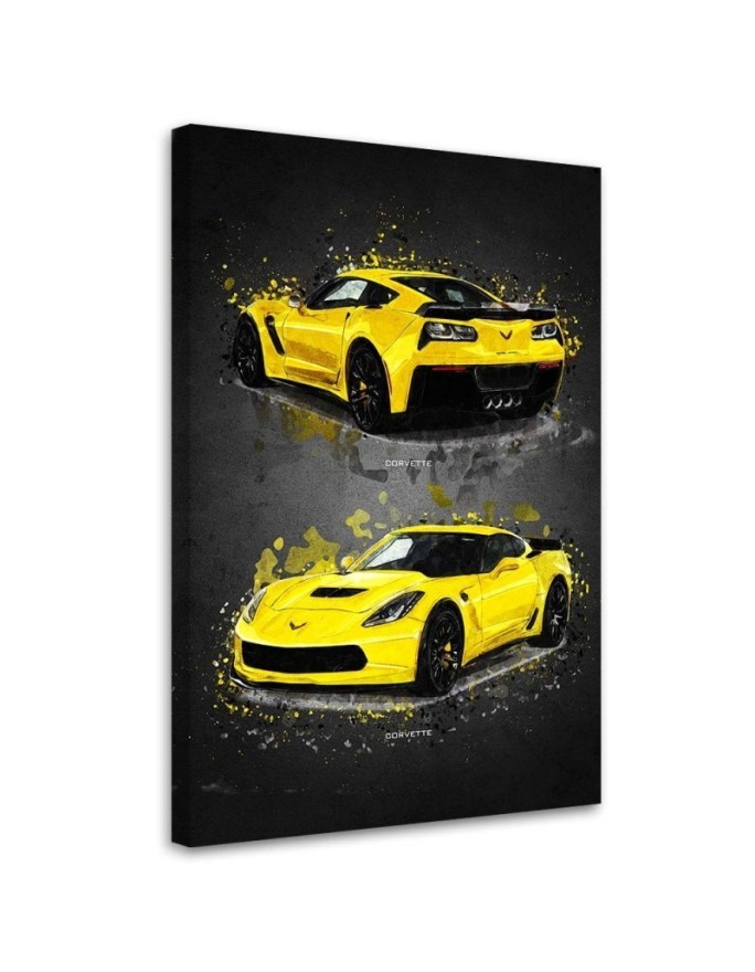 Canvas prints Corvette car to the office, garage for the wall | FEEBY