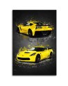Canvas prints Corvette car to the office, garage for the wall | FEEBY