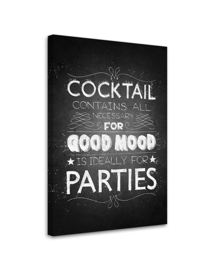 Canvas prints with inscription Coctail for kitchen, bar for wall | FEEBY