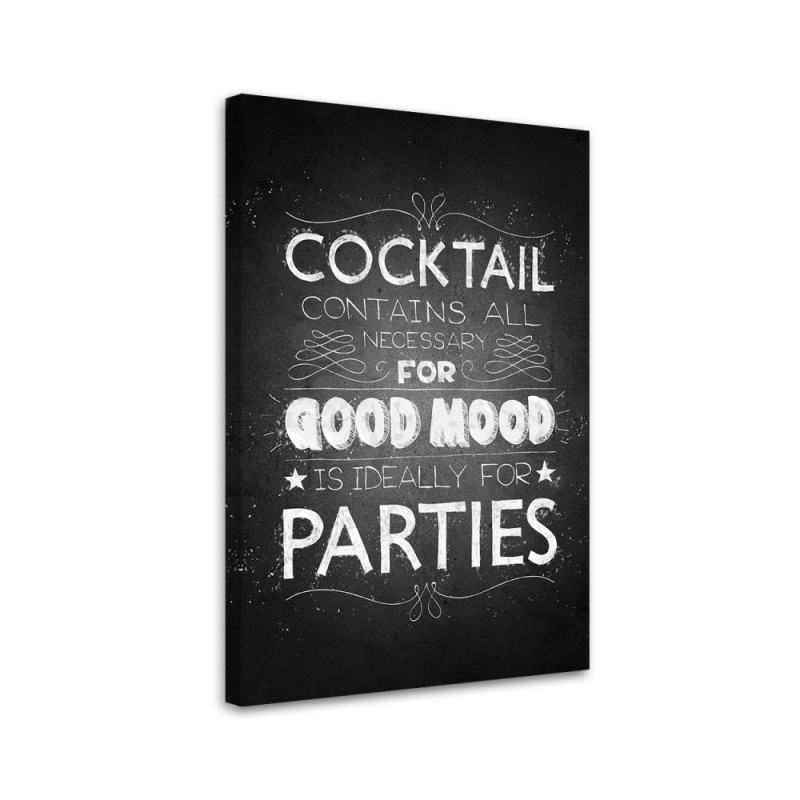 Canvas prints with inscription Coctail for kitchen, bar for wall | FEEBY
