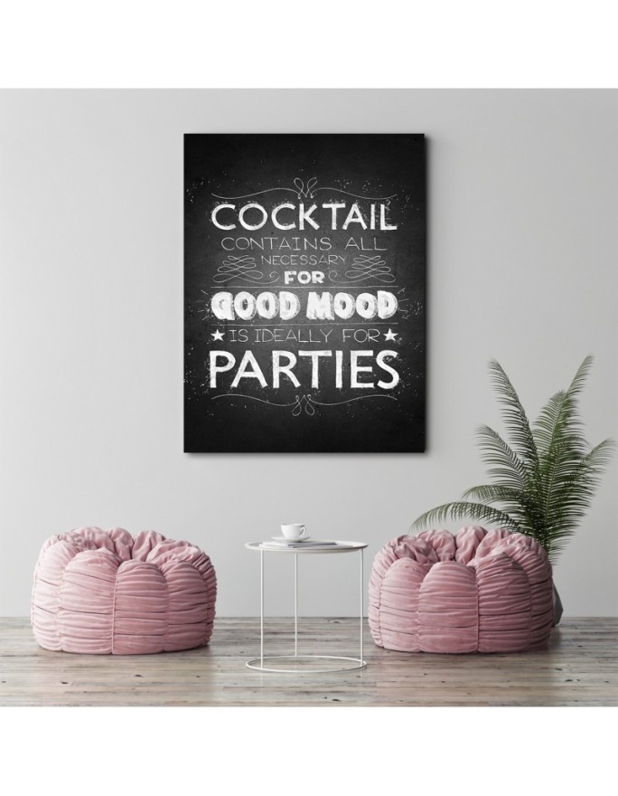 Canvas prints with inscription Coctail for kitchen, bar for wall | FEEBY
