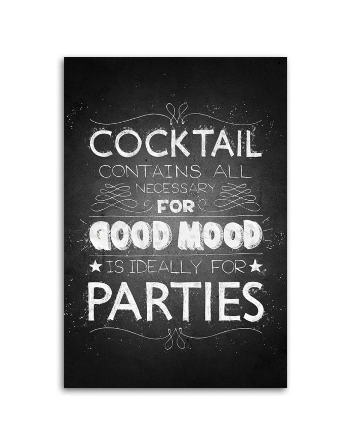 Canvas prints with inscription Coctail for kitchen, bar for wall | FEEBY