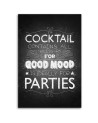 Canvas prints with inscription Coctail for kitchen, bar for wall | FEEBY