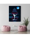Ballerina - neon Canvas painting for wall to modern room | FEEBY