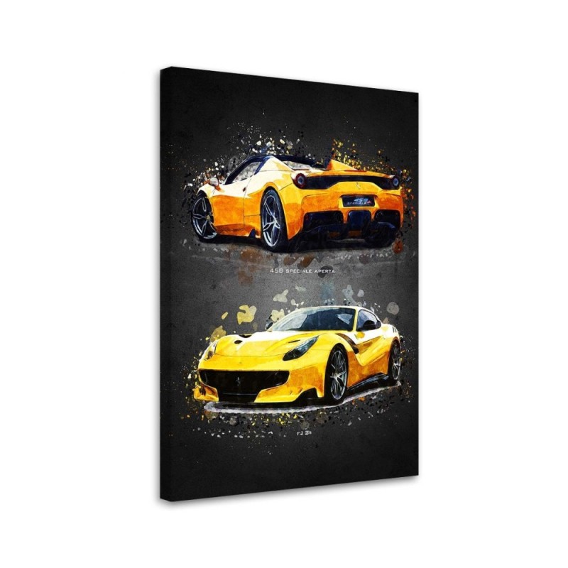 Ferrari - Car printed on canvas for office, study | FEEBY