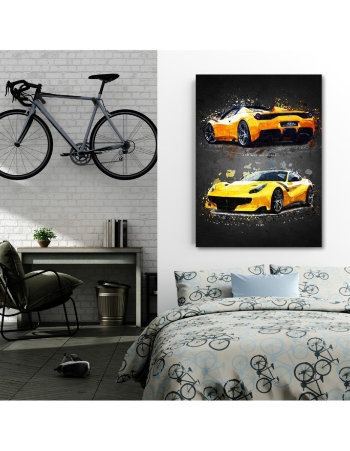 Ferrari - Car printed on canvas for office, study | FEEBY