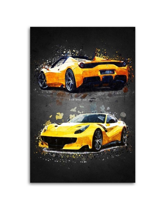 Ferrari - Car printed on canvas for office, study | FEEBY