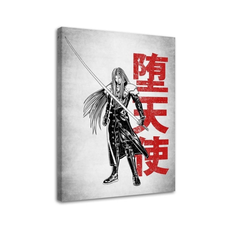 Anime manga Canvas painting Samurai with sword DDJVigo | FEEBY