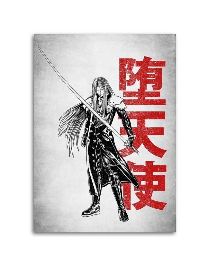 Anime manga Canvas painting Samurai with sword DDJVigo | FEEBY