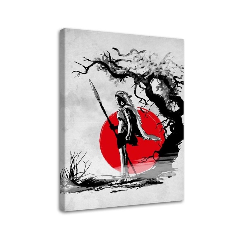 Anime wall art painting Princess Mononoke under the tree DDJVigo | FEEBY