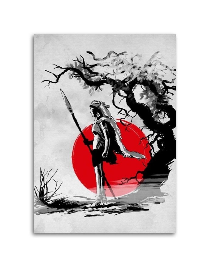 Anime wall art painting Princess Mononoke under the tree DDJVigo | FEEBY