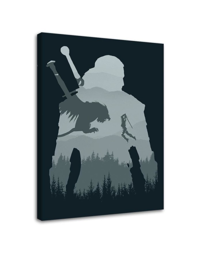 Canvas print Witcher figure...