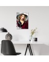 Canvas painting for living room Woman with a lollipop in a hat | FEEBY