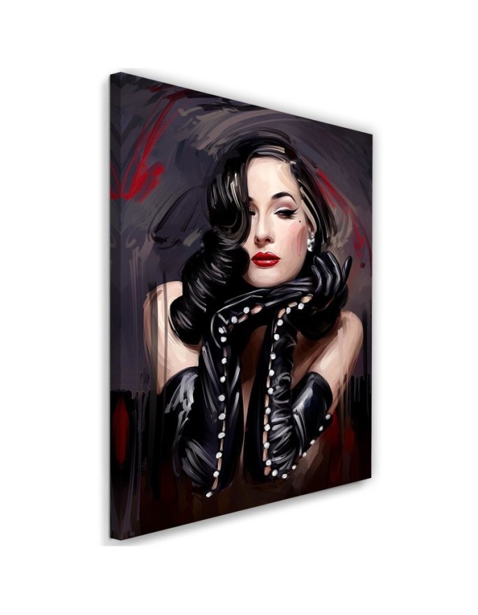Wall painting Dita von Teese portrait Dmitry Belov | FEEBY