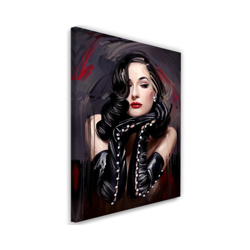 Wall painting Dita von Teese portrait Dmitry Belov | FEEBY