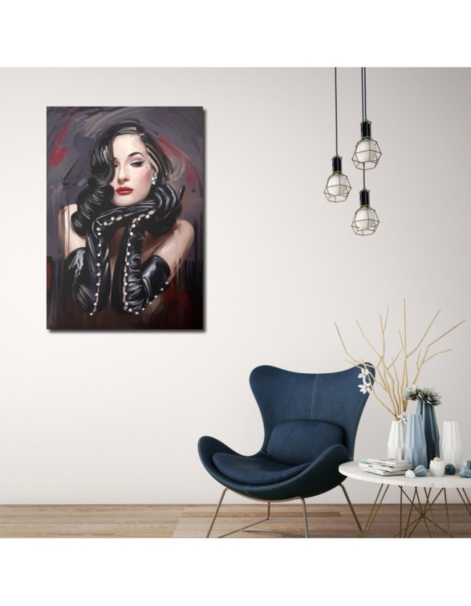 Wall painting Dita von Teese portrait Dmitry Belov | FEEBY